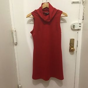 ASOS Red Turtleneck Shift Dress